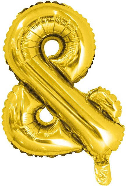 Rico Design Folienballon mit Symbol in Gold, Durchmesser: 36 cm - Bild 1