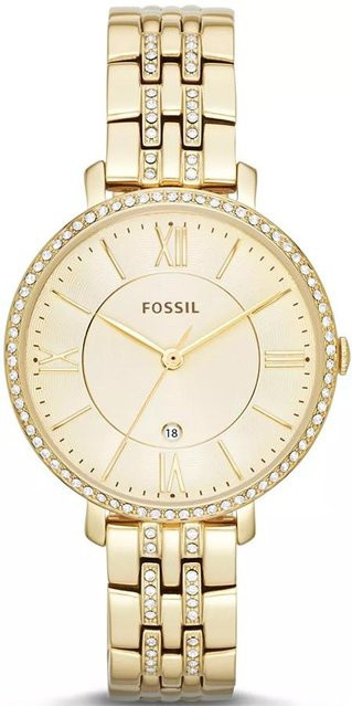 Fossil Armbanduhr, Edelstahl, Gold, Diamantbesetzt, Quarz, 36 mm, Damen - Bild 1