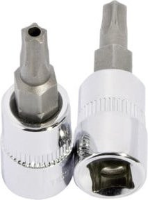 Kraftwerk 1/4 Zoll 5-Stern-Loch-TX-Bit-Stecknuss TS30 in Silber - Bild 1