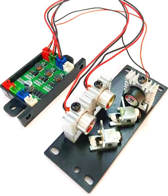 Kedomai RGB-Lasermodul mit weißer Beleuchtung, rote grüne und blaue Dioden, 200 mW und 12-V-Treiber TTL - Bild 1