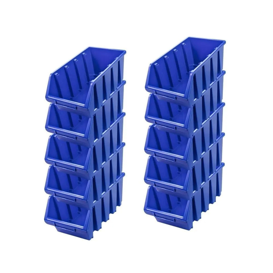 PROREGAL SuperSparSet 10x Sichtlagerboxen aus Polypropylen in Blau, H x B x T: 15,5 x 20,4 x 34 cm - Bild 2