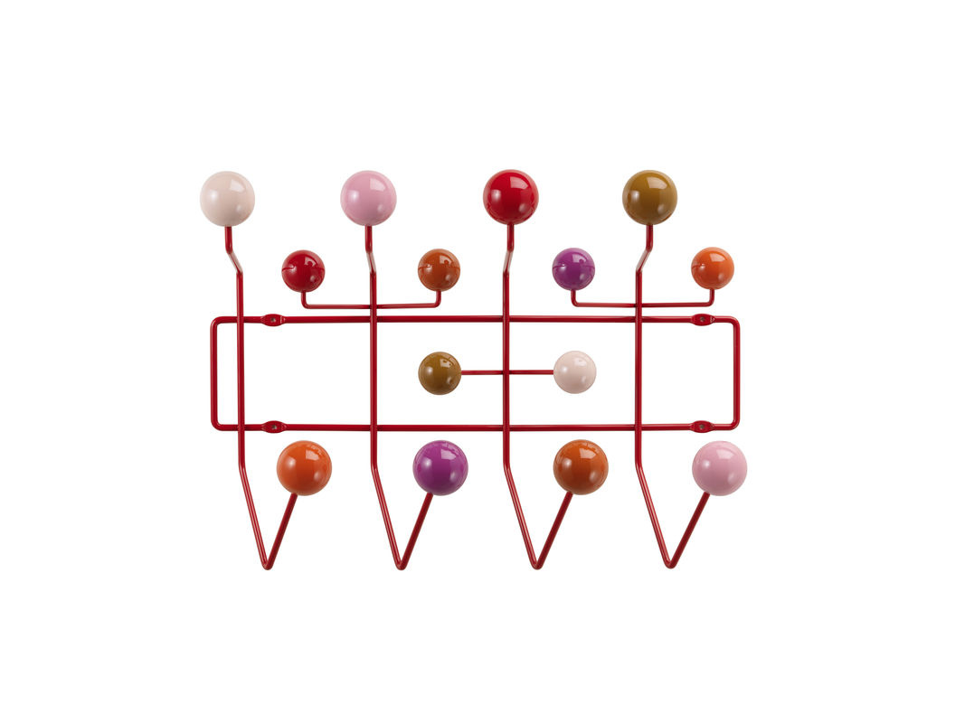 Vitra Hang It All Aufhängesystem aus lackiertem Holz in Rot, B/T/H: 50,5 x 17,0 x 14,0 cm - Bild 2