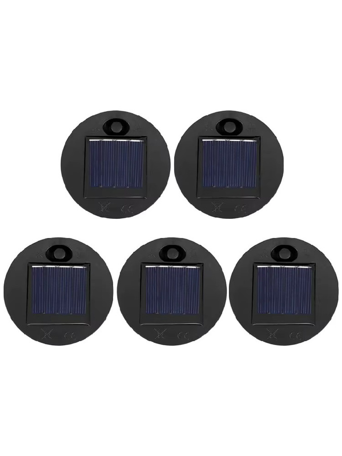 FEDI 5er Set Ersatzteile für Solarleuchten mit warmweißen 7 Lumen LED, wasserdicht, Schwarz/Weiß - Bild 6