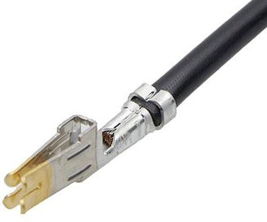Molex Crimpkontakt mit Litze 2174811225 in Schwarz und Gold - Bild 1