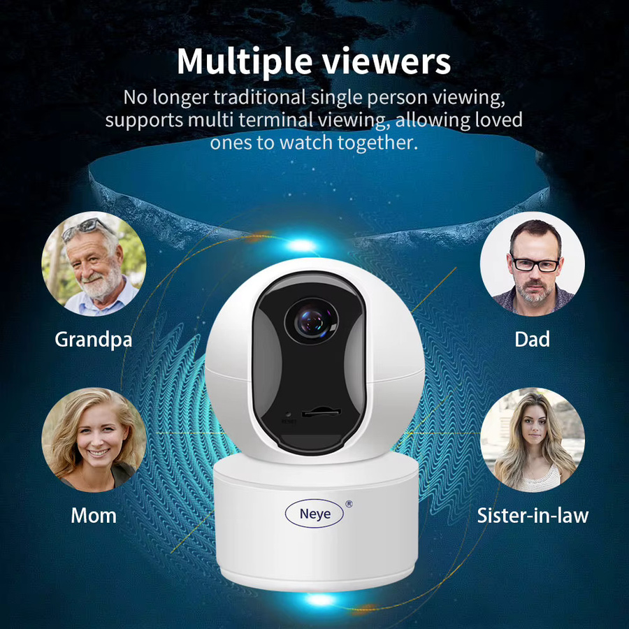 Neye S5 4K WiFi Smart Home Kamera Indoor Baby Monitor mit 8MP Auflösung, AI Automatischem Tracking und App-Steuerung, Weiß - Bild 4