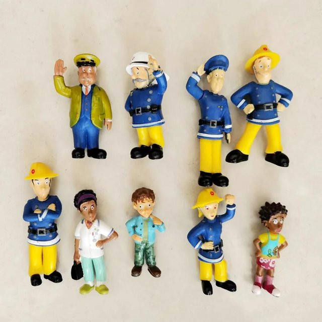 Feuerwehrmann Sam Feuerwehrleute, 9-teiliges Set, Gelb - Bild 1