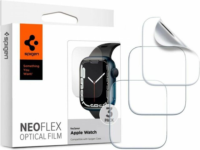Spigen Schutzfolie für Apple Watch 41mm / 40mm Serie, Kunststoff, 3 Stück - Bild 1