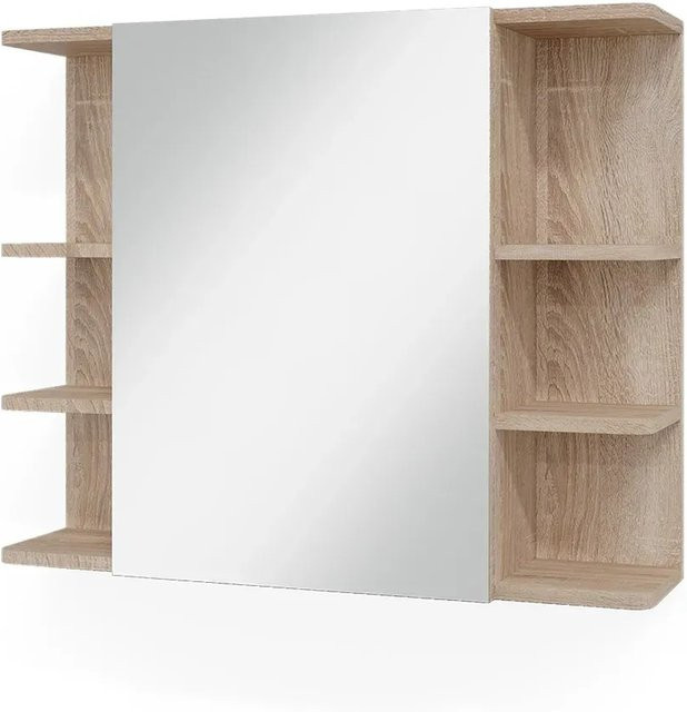 Vicco Spiegelschrank Fynn Badspiegel in Sonoma Eiche, Breite: 80 cm, Höhe: 79,6 cm, Tiefe: 21,2 cm - Bild 2
