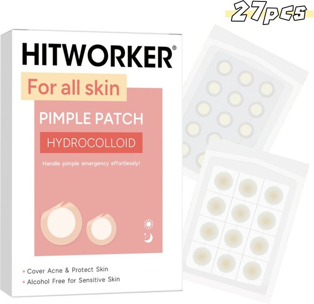 HITWORKER Hydrokolloid-Pflaster mit Hyaluronsäure, 27 Stück, Unisex - Bild 1