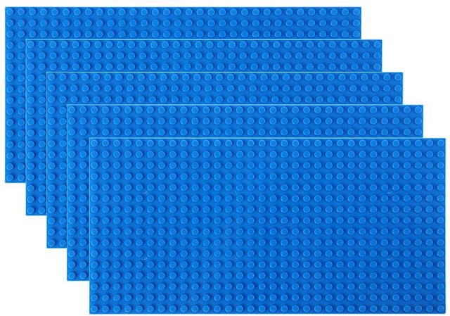 Wucifang Bags Grundplatte Bausteine Zubehör, 5-teiliges Set, blau, ab 6 Jahren - Bild 1