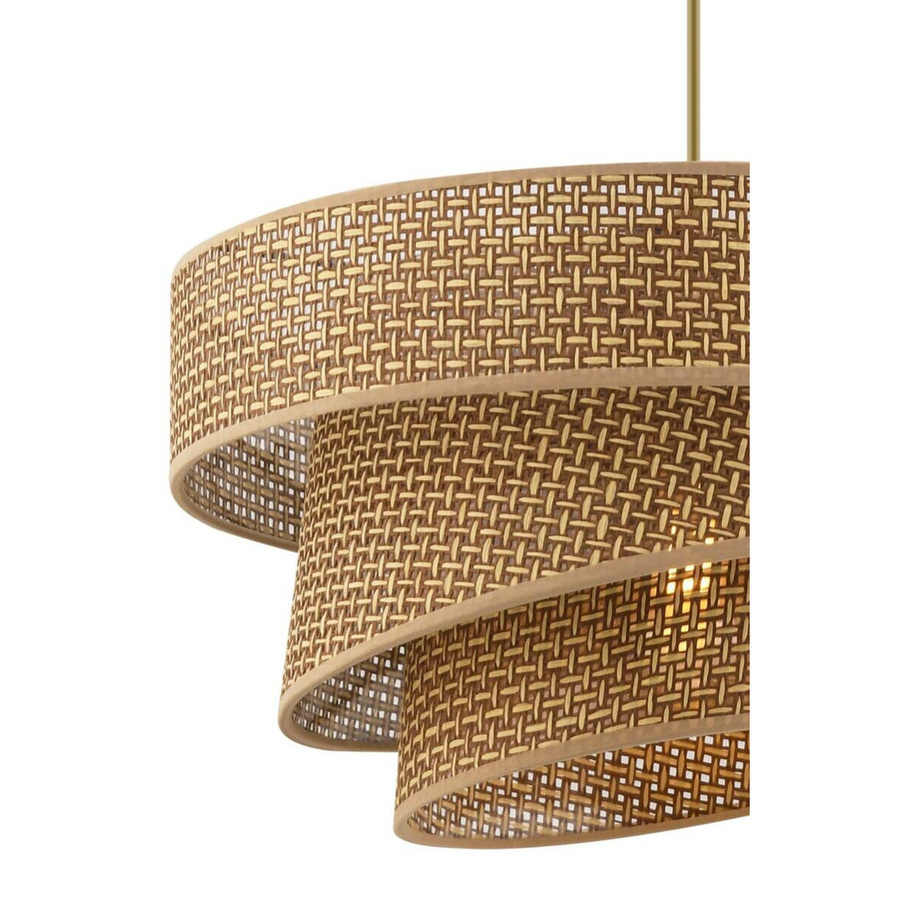 Opviq Pendelleuchte Couper in Beige aus Baumwolle und Metall mit E27 Fassung, B/T/H: 40 x 40 x 72 cm - Bild 3