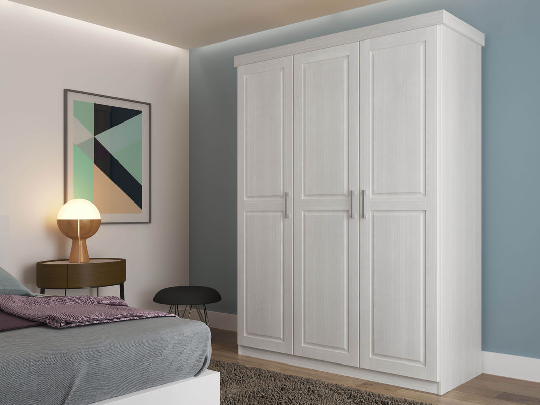 INTER LINK Kleiderschrank 3-türig in Weiß, modern und matt, B/T/H: 140 x 55 x 190 cm - Bild 2