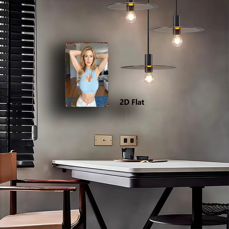 CIFBUY Metall-Wandkunst Dekoration mit blauem Kreuz und Crop-Top in Blau und Weiß, B: 20,3 cm, H: 30,5 cm - Bild 3