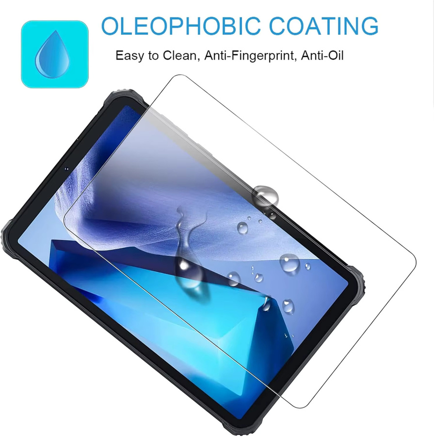 Displayschutzfolie aus gehärtetem Glas für OUKITEL RT3 Plus, RT3 Pro und RT3 (8 Zoll), transparent, 9H Härte, bruchsicher und kratzfest - Bild 4