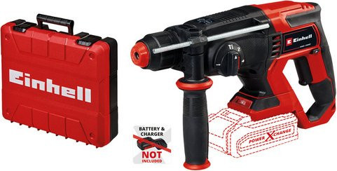 Einhell Power X-Change Akku-Bohrhammer TE-HD 18/20 Li Solo in Rot/Schwarz mit Koffer - Bild 3
