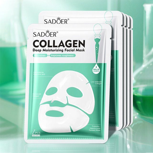 SADOER Kollagen Gesichtsmaske, 5 Stück, Unisex - Bild 1