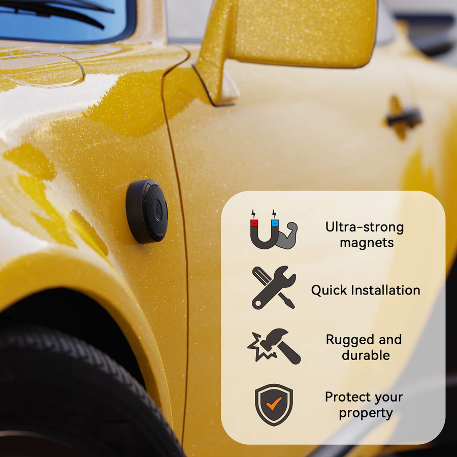 Wasserdichte Magnet-Hülle für Apple AirTag in Schwarz zur versteckten Befestigung an Auto, Fahrrad oder Motorrad - Bild 3