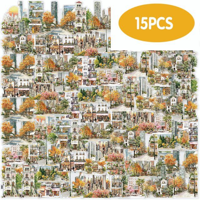 Etori Life Herbstturm-Reflexionen Aufkleber Set mit 15 Stück für Scrapbooking und Dekoration - Bild 1
