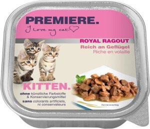 PREMIERE Royal Ragout Kitten Reich an Geflügel 64 x 100 g - Bild 1