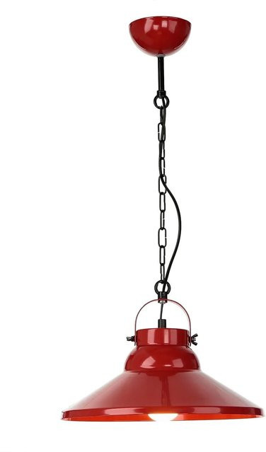 Licht-Erlebnisse Hängelampe in Rot aus Metall im Industrial Design mit E27 Fassung, Durchmesser: 31 cm - Bild 1