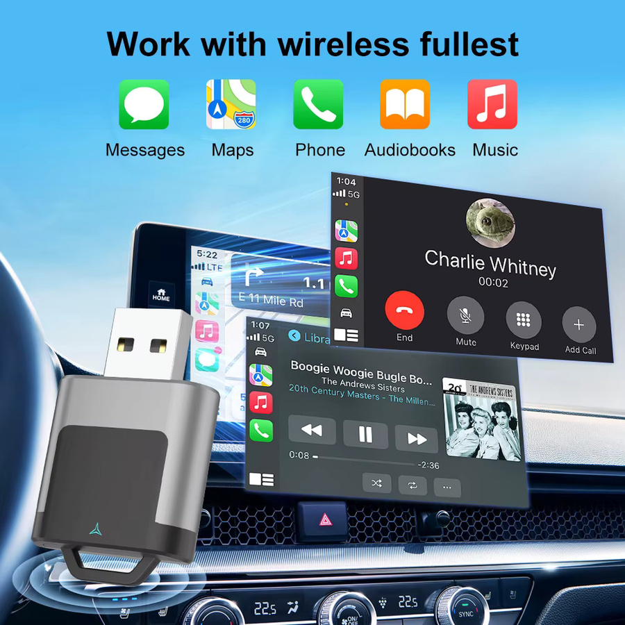 FLIXIVI 2-in-1 CarPlay und Android Auto kabelloser Adapter mit WLAN-Schnellverbindung für Nissan - Bild 3