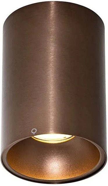 QAZQA Moderner Aufbaustrahler aus Aluminium in Bronzebraun mit GU10 Fassung und Reflektor, dimmbar - Bild 1