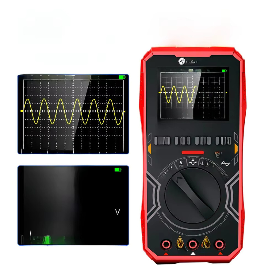 TOOLTOP ET2010A 2-in-1 Digitaloszilloskop-Multimeter 1 MHz 2,5 MSps Laboroszilloskop in Rot - Bild 4