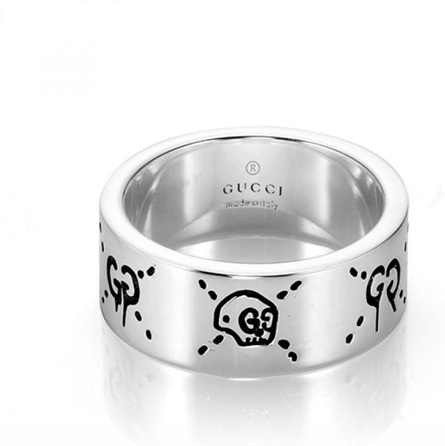 Gucci Silberring, Totenkopf, Damen - Bild 1