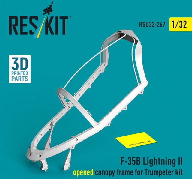 Trumpeter F-35B Lightning II - Opened canopy frame, 3D Printed - Bild 1