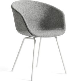 HAY About A Chair AAC 27 mit Stoffbezug in Grau und Edelstahlgestell - Bild 1