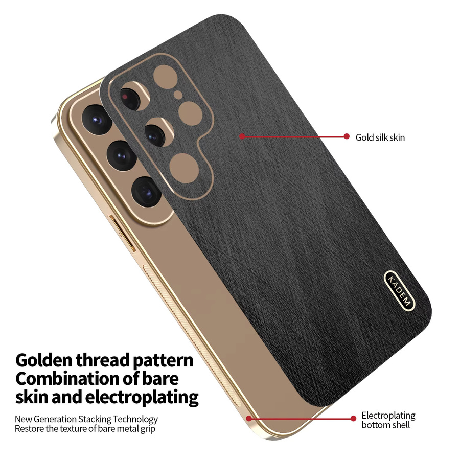EHUIDE Luxus Stoßfeste Hülle für Samsung Galaxy S25 FE S26 A56 A36 A16 A55 A35 A15 A54 A17 aus PU Leder und Kunststoff in Gold und Grün - Bild 6