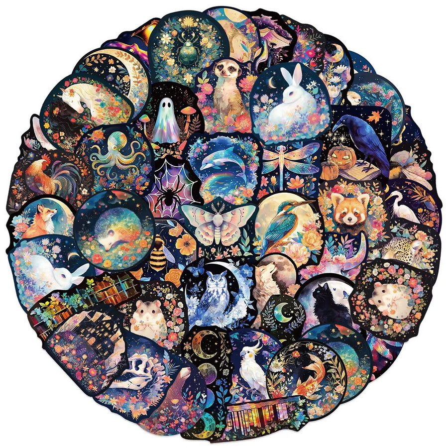 Disney Laser-Aufkleber mit Tier- und Blumenmotiven in Multicolour für DIY-Projekte an Wasserflaschen, Koffern und Telefonen - Bild 2