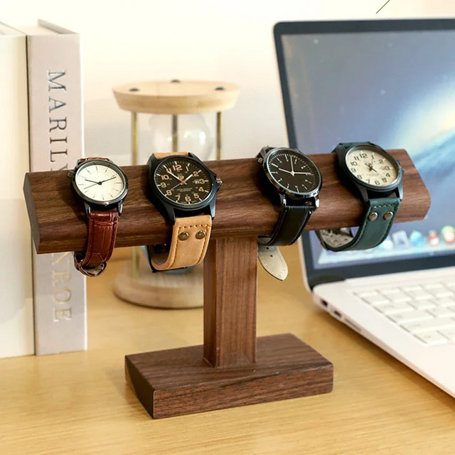 OAKCHARM Armband Kette Uhr Rack, Holz, Walnuss, Vintage, braun - Bild 1