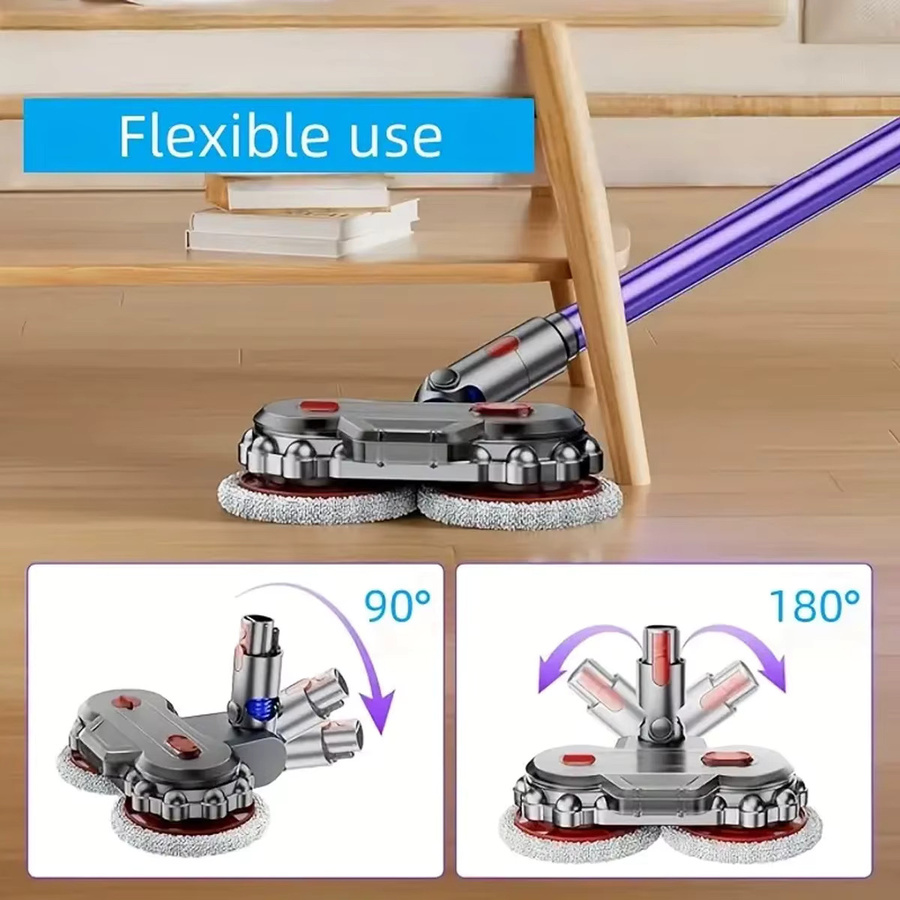 2-in-1 Wischkopfaufsatz für Dyson V7 bis V15, austauschbare und waschbare Bodenbürste für deinen Staubsauger - Bild 3