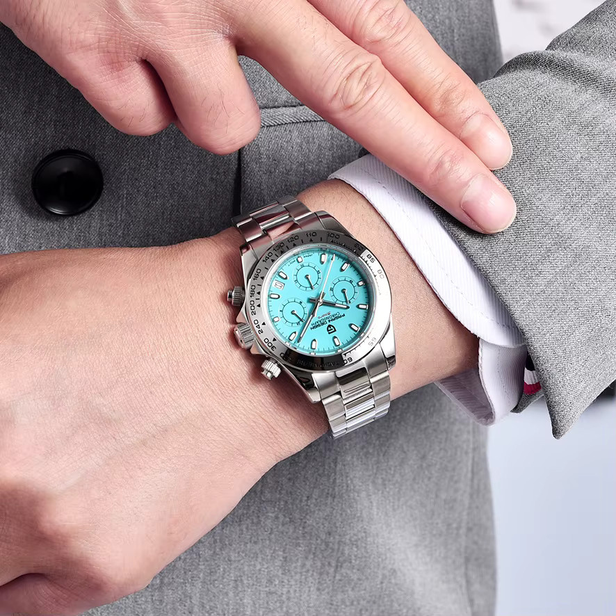 PAGANI DESIGN Chronograph, Quarz, Edelstahl, Blau, Herren - Bild 4