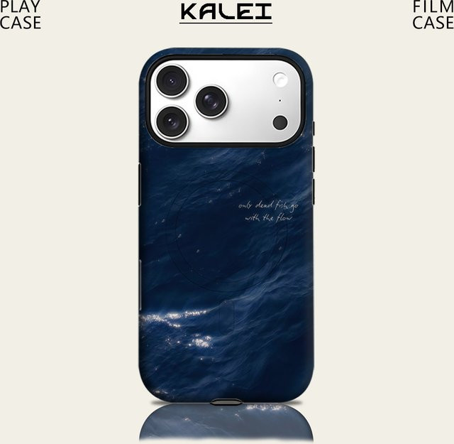 Potdemiel Ocean Quote Handyhülle für iPhone 17 16 15 14 13 Pro Max Plus, Magnetisch und Robust, Blau - Bild 1