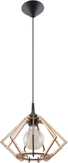 Sollux Lighting Hängeleuchte Pompelmo aus Naturholz in skandinavischem Design mit E27 Fassung - Bild 1