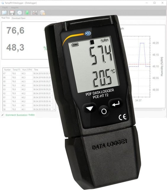 PCE Instruments Datenlogger PCE-HT 72 in Schwarz - Bild 1
