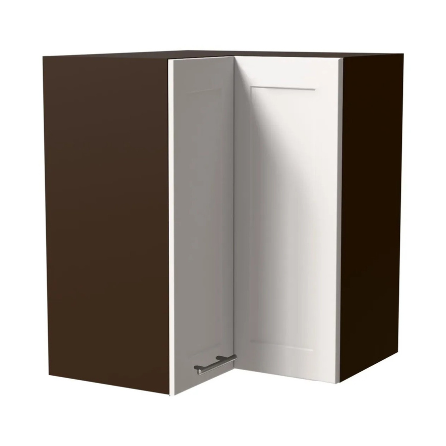 Feldmann-Wohnen Eckhängeschrank Oslo W12/60 in Lava und Weiß Matt mit Soft-Close-Türen und Regalböden, B/T/H: 60 x 60 x 72 cm - Bild 2