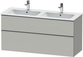 Duravit Waschtischunterschrank D-Neo in Grau Matt, Breite: 128 cm, Tiefe: 46,2 cm, Höhe: 62,5 cm - Bild 1