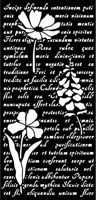 Schablone Herbarium Silvae Letter With Flowers - Bild 1