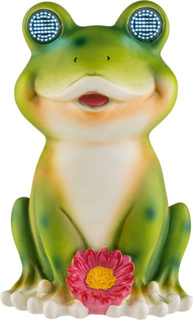 LIVARNO Deko-Solarleuchte Frosch in Grün mit LED und Dämmerungssensor für Garten und Terrasse - Bild 1