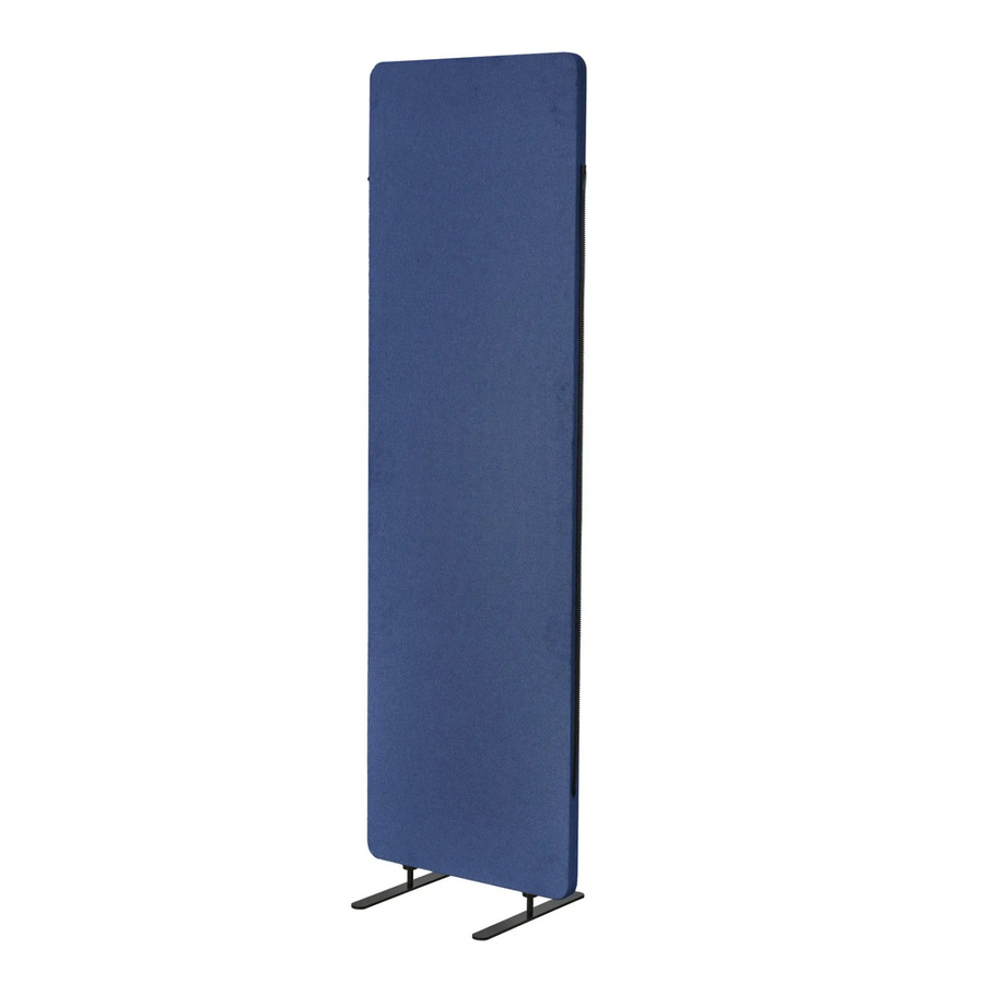 Svita Otis Stellwand Raumteiler Paravent Blau aus pulverbeschichtetem Stahl und Polyester, H: 167 cm, B: 50 cm, T: 35 cm - Bild 2