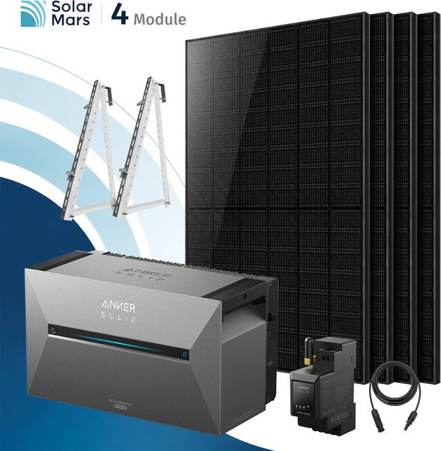 Anker SOLIX Solarbank 3 E2700 Pro Balkonkraftwerk mit 2000W Speicher und Balkonhalterung, Grau - Bild 1