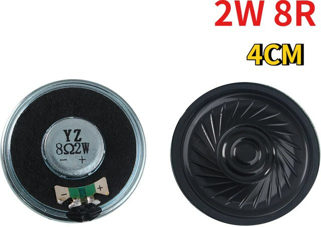 5 Stück ultradünne Hornlautsprecher in Schwarz, 2 W, 8 Ohm, Durchmesser: 4 cm, ideal für Arduino - Bild 1