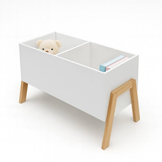 Relaxdays Kinder Bücherregal aus Kiefernholz in Weiß, B/T/H: 40 x 34,5 x 66,5 cm - Bild 1