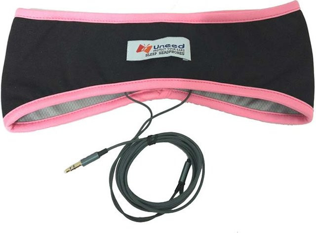 Rainbow Rain Sport-Kopfhörer Schlafmaske mit Geräuschunterdrückung und 3,5mm Klinkenanschluss in Rosa - Bild 1