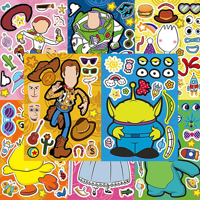 Disney Toy Story Cartoon-Puzzle-Aufkleber-Spiel, DIY-Puzzle-Spielzeug - Bild 1
