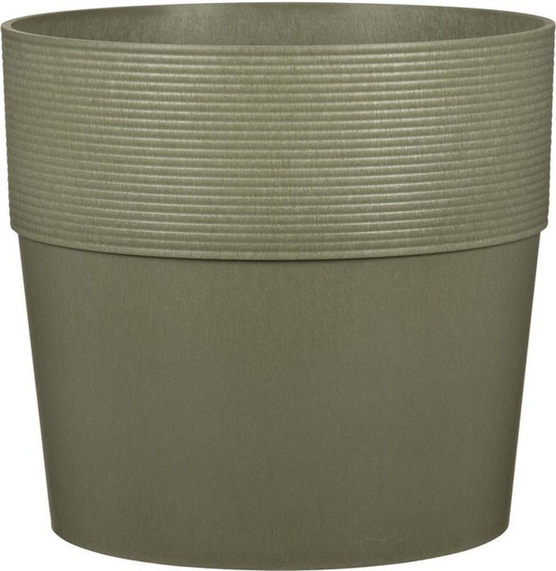 Scheurich Groove 30 Blumentopf aus Kunststoff in Beige, rund, Durchmesser: 28 cm, Höhe: 26 cm - Bild 1