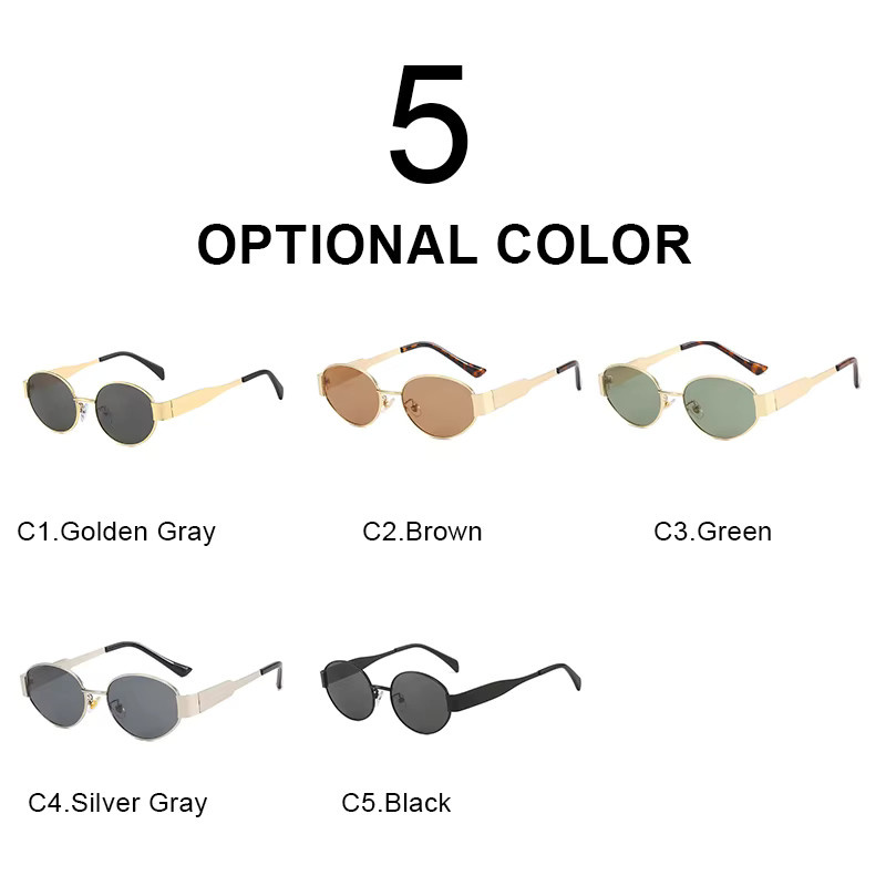 Crixalis Sonnenbrille oval, Vollrand, Metall, Damen - Bild 3